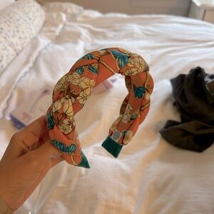 Hermes scarf braided headband (made by Alice hops)